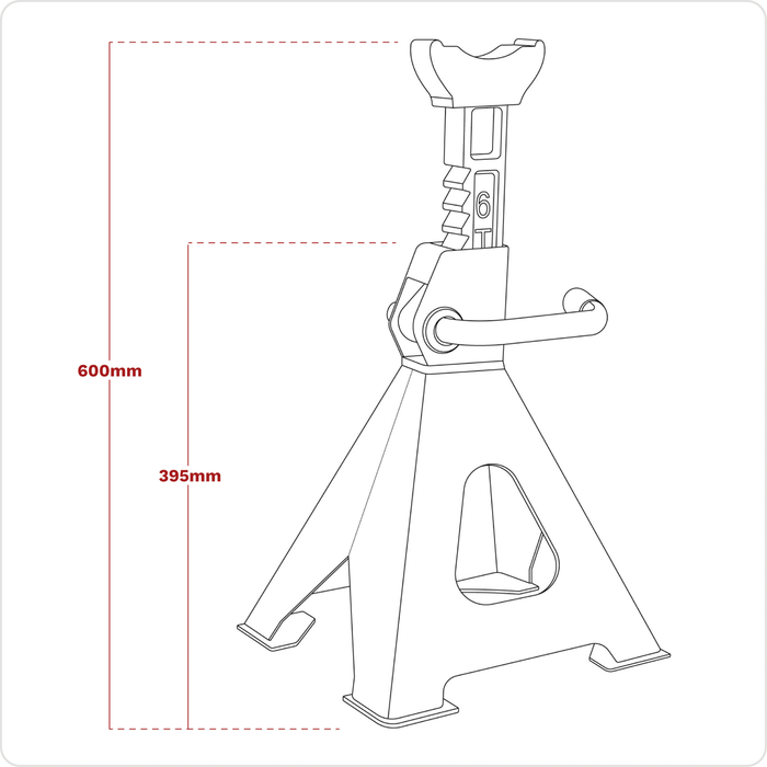 Ratchet Type Axle Stands (Pair) 6 Tonne Capacity per Stand | VS2006