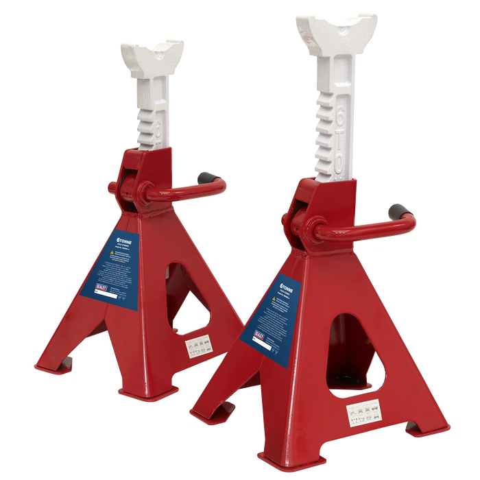 Ratchet Type Axle Stands (Pair) 6 Tonne Capacity per Stand | VS2006