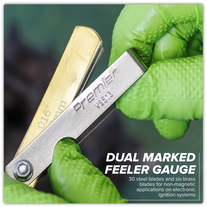 Premier Combination Steel/Brass Dual Marked Feeler Gauge 36 Blade | VS513