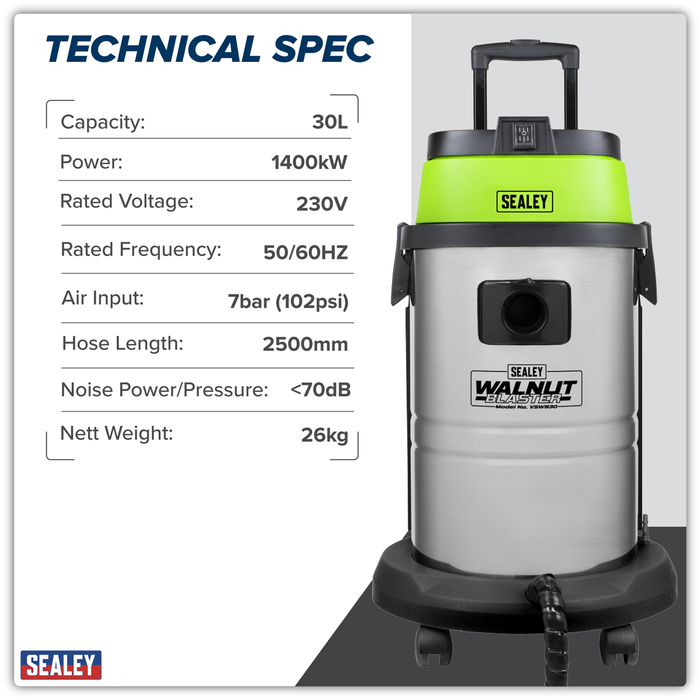 Walnut Blaster 30L Capacity | VSWB30