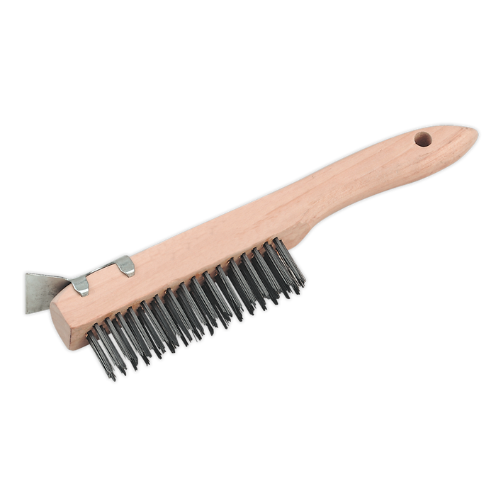 Wire Brush with Steel Fill & Scraper 260mm | WB03
