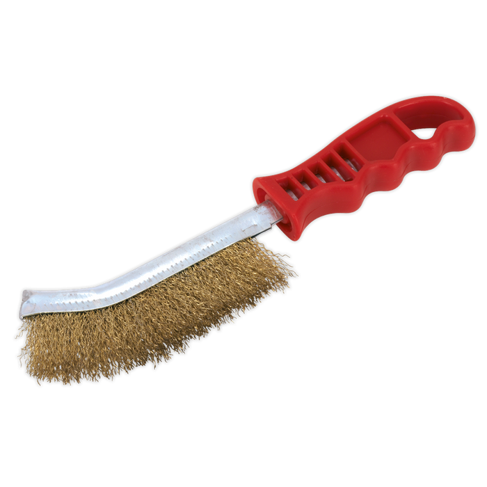 Wire Brush Brassed Steel with Plastic Handle | WB05/R