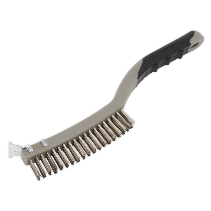 Wire Brush with Stainless Steel Fill & Scraper | WB105