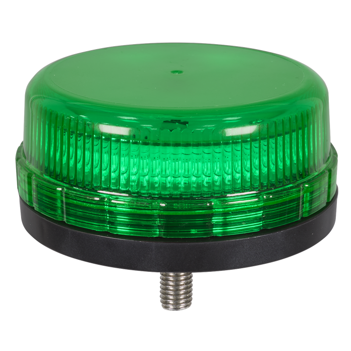 SMD LED Rotating Flashing Warning Beacon with 12mm Bolt Fixing - Green 12/24V | WB45LEDG