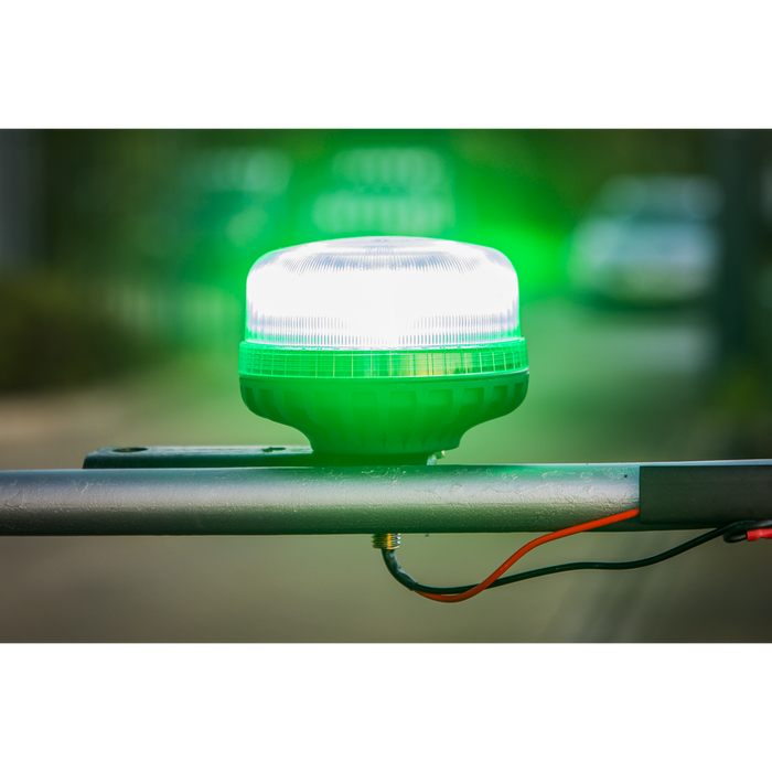 Warning Beacon with 12mm Bolt Fixing 36W SMD LED 12/24V - Green | WB951LEDG