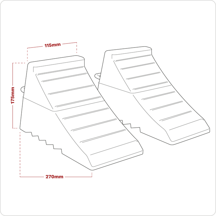 Rubber Wheel Chocks - Pair | WC02