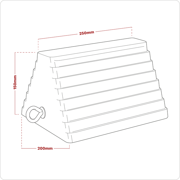 Rubber Wheel Chock 3.8kg - Single | WC03