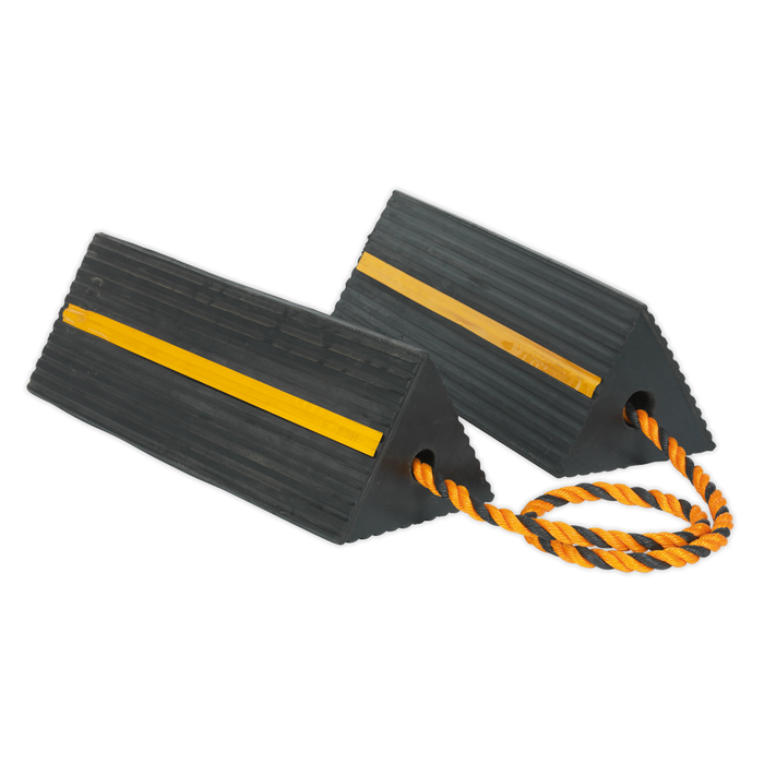 Heavy-Duty Rubber Wheel Chocks - Pair | WC11