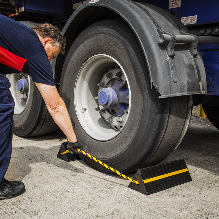 Heavy-Duty Rubber Wheel Chocks - Pair | WC11