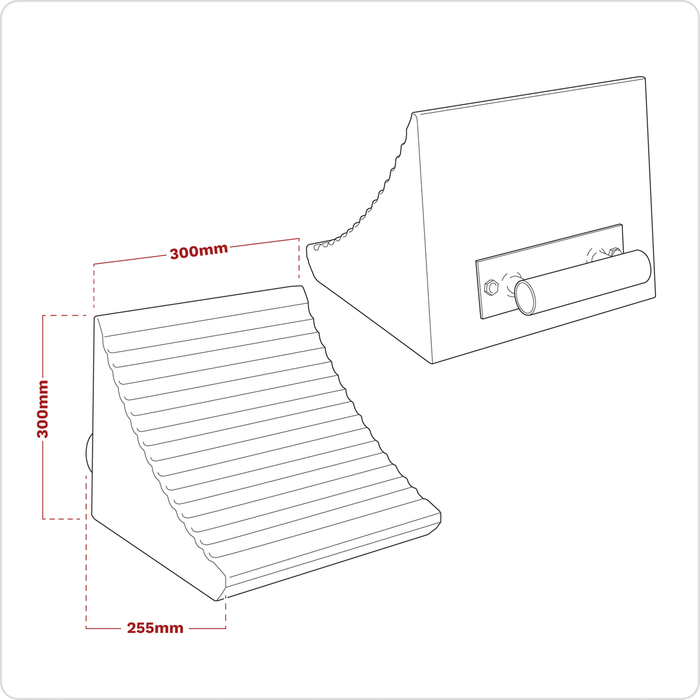 Heavy-Duty Rubber Wheel Chock - Single | WC12