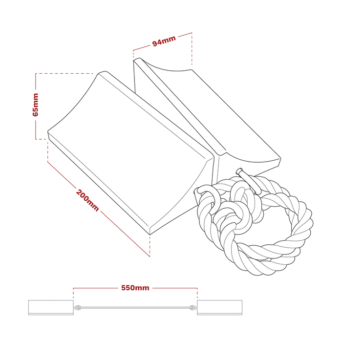 Rubber Wheel Chocks Heavy-Duty - Pair | WC16