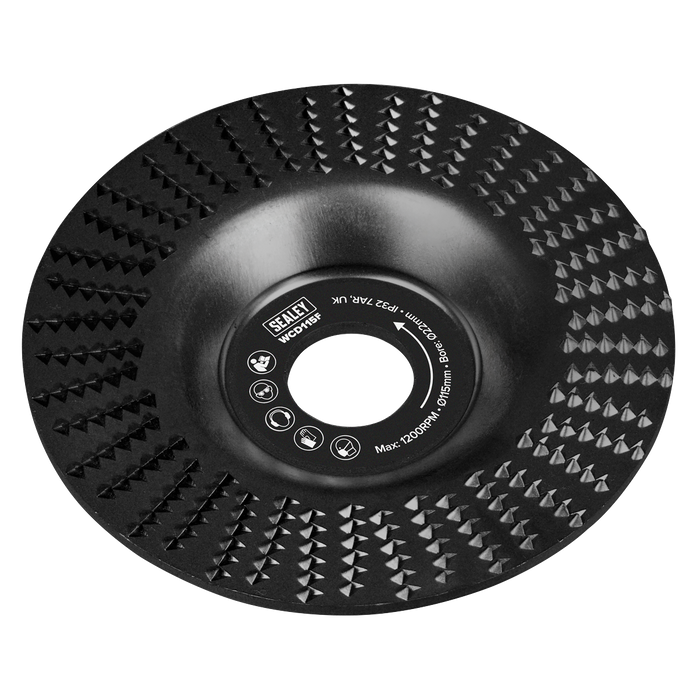 115mm Flat Shape Wood Carving Disc 22mm Bore | WCD115F