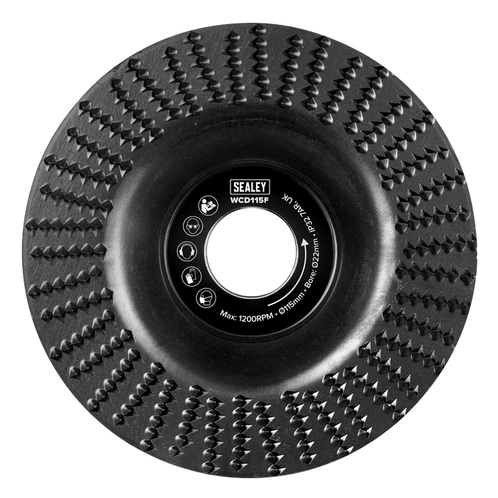 115mm Flat Shape Wood Carving Disc 22mm Bore | WCD115F