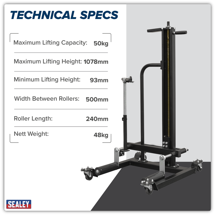 Viking Quick Lift Wheel Removal/Lifter Trolley 50kg Capacity | WD50QLS