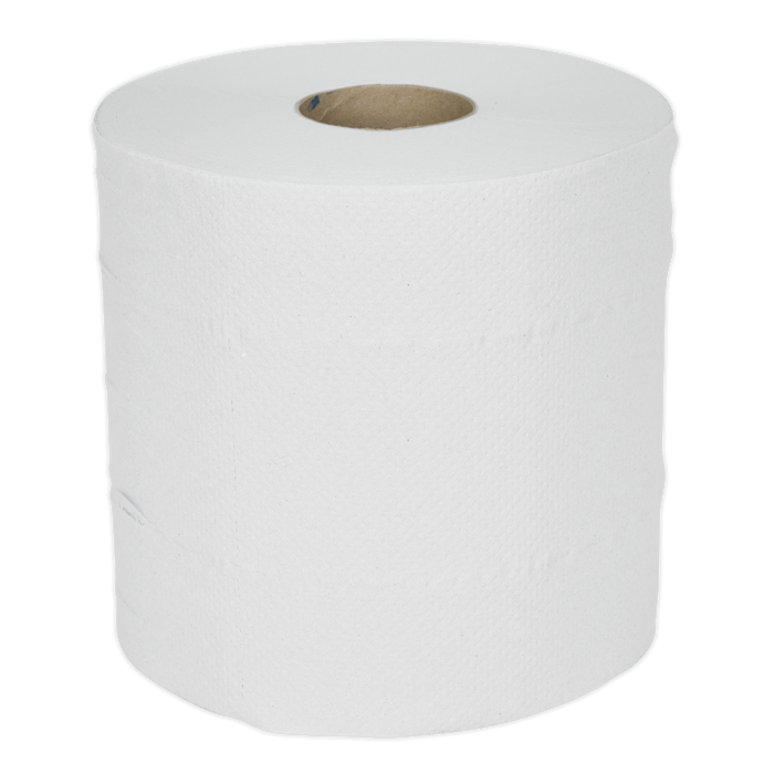 2-Ply Embossed White Paper Roll 150m - Pack of 6 | WHT150