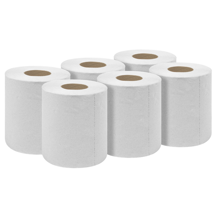 2-Ply Embossed White Paper Roll 60m - Pack of 6 | WHT60