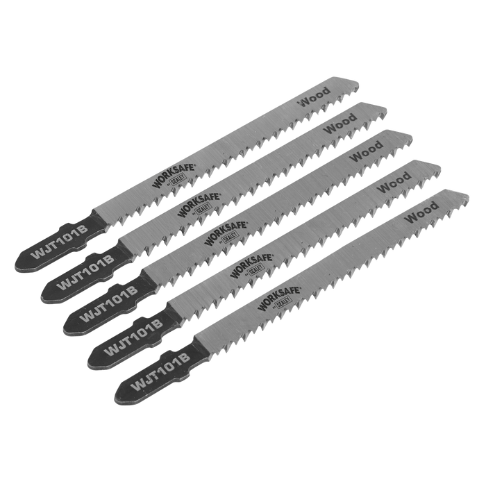 Worksafe® Jigsaw Blade for Wood & Plastics 75mm 10tpi - Pack of 5 | WJT101B