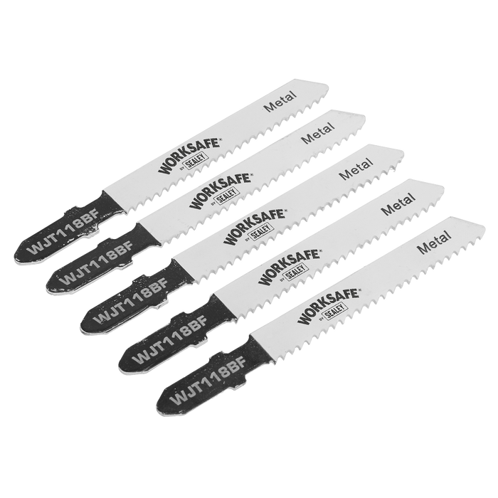 Worksafe® Jigsaw Blade for Metal 55mm 12tpi - Pack of 5 | WJT118BF