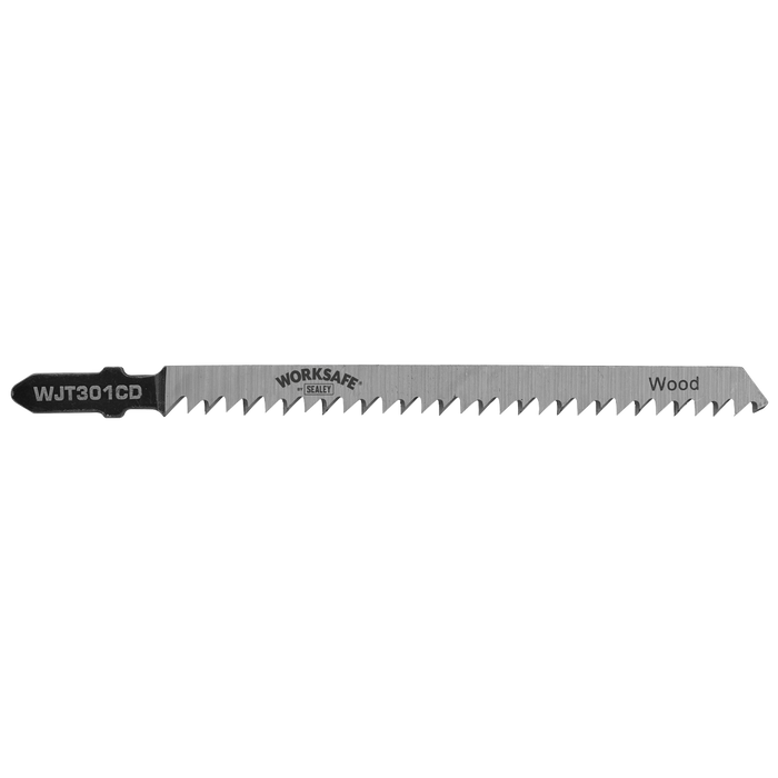 Worksafe® Jigsaw Blade for Wood & Plastics 90mm 8tpi - Pack of 5 | WJT301CD
