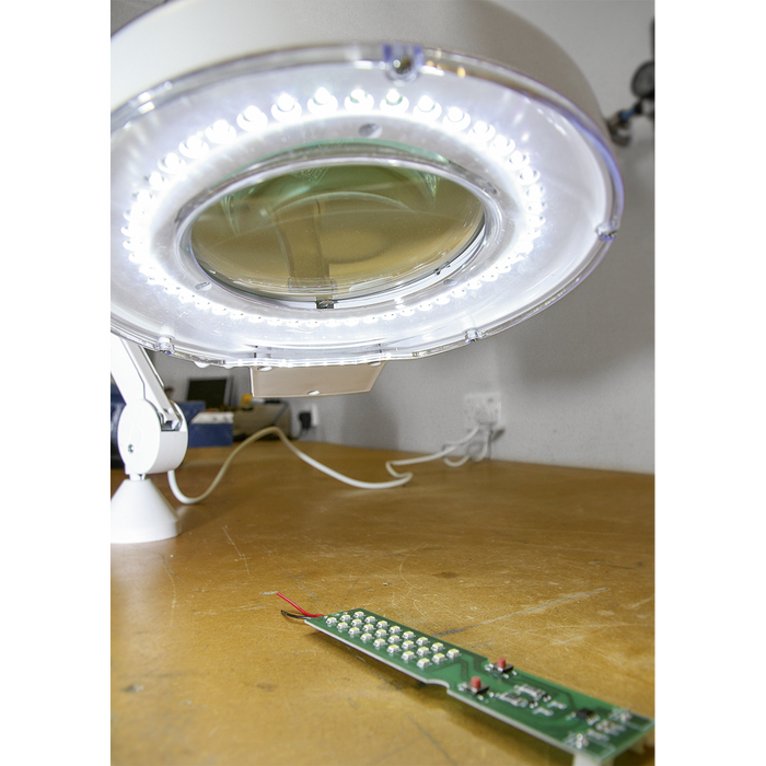 Bench Mounting Magnifying Worklight 48 SMD LED 230V | WL483D