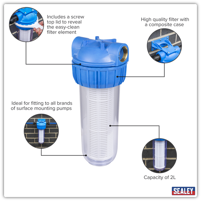 Inlet Filter for Surface Mounting Pumps 2L | WPF2