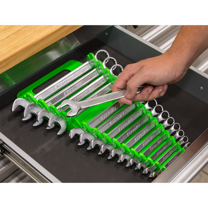 Premier Spanner Rack Capacity 15 Spanners - Hi-Vis Green | WR08HV