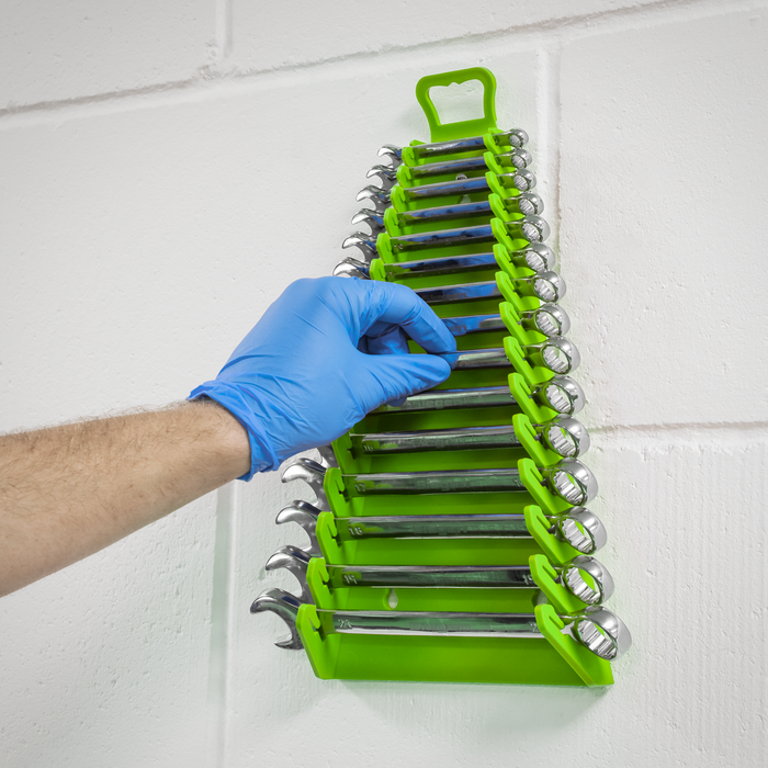 Premier Reverse Spanner Rack Capacity 15 Spanners - Hi-Vis Green | WR09HV
