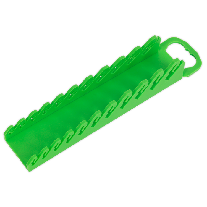 Premier Spanner Rack Capacity 10 Stubby Spanners - Hi-Vis Green | WR10HV