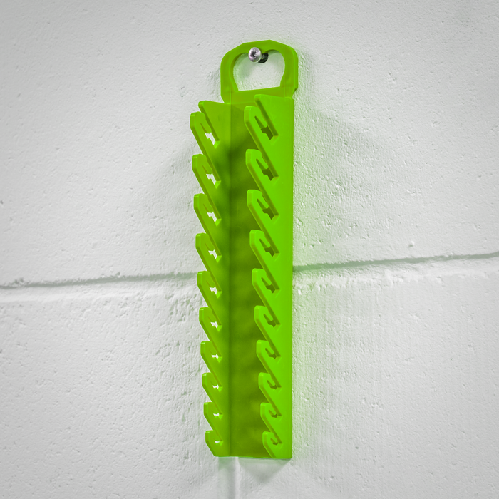 Premier Spanner Rack Capacity 10 Stubby Spanners - Hi-Vis Green | WR10HV