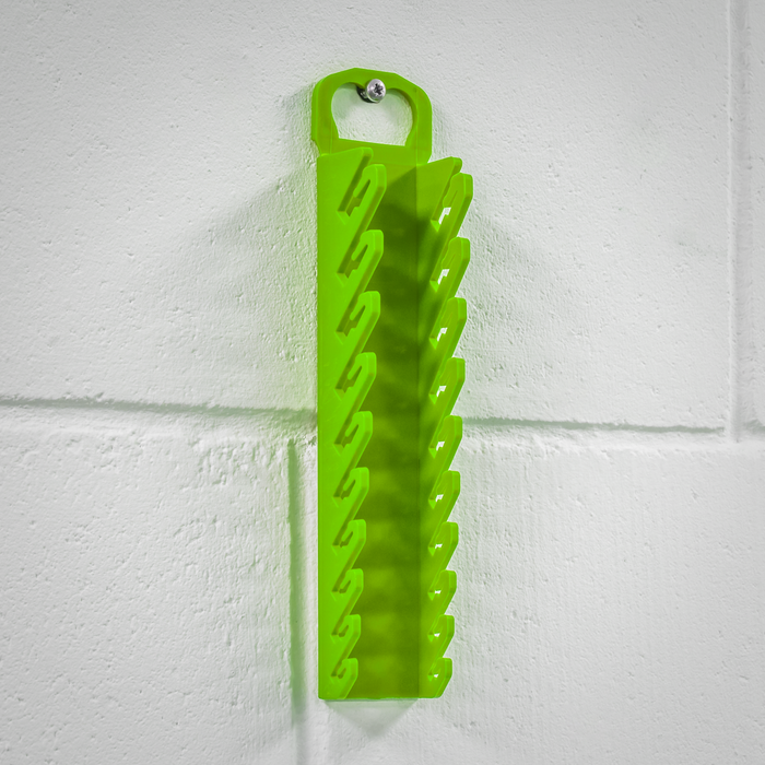 Premier Spanner Rack Capacity 10 Stubby Spanners - Hi-Vis Green | WR10HV