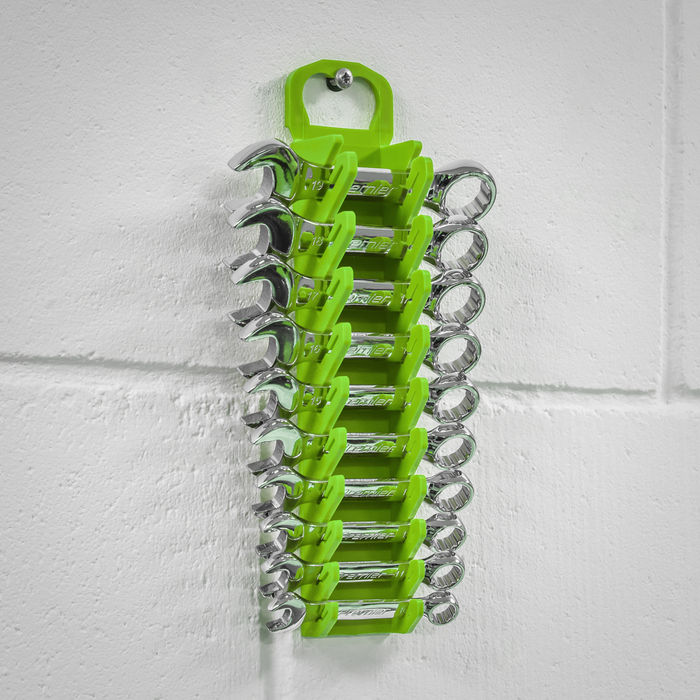 Premier Spanner Rack Capacity 10 Stubby Spanners - Hi-Vis Green | WR10HV