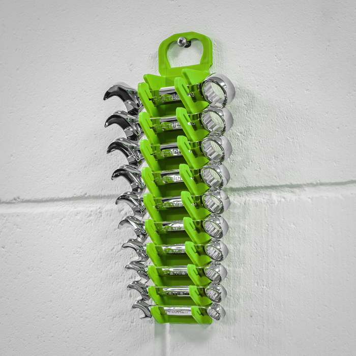 Premier Spanner Rack Capacity 10 Stubby Spanners - Hi-Vis Green | WR10HV