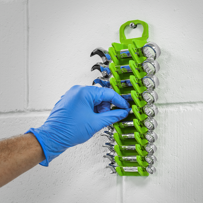 Premier Spanner Rack Capacity 10 Stubby Spanners - Hi-Vis Green | WR10HV