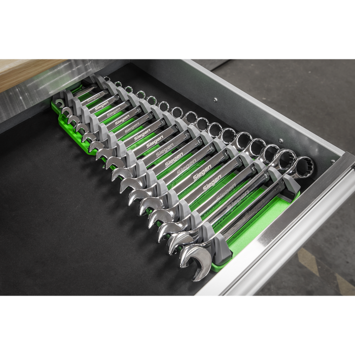 Premier Reversible Spanner Rack 16pc - Hi-Vis Green | WR11HV