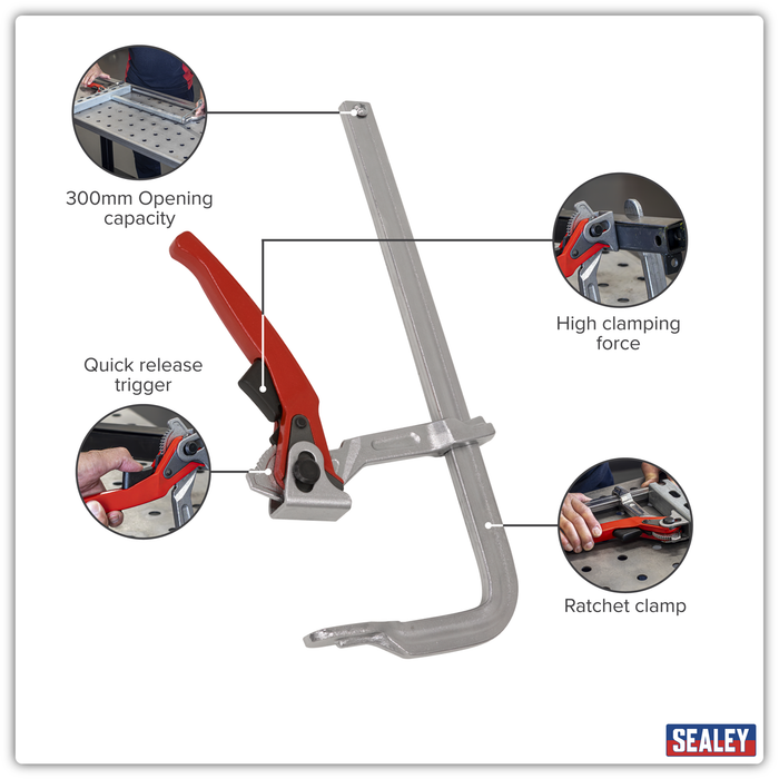 Welding Ratchet Clamp 300 x 120mm | WRC300