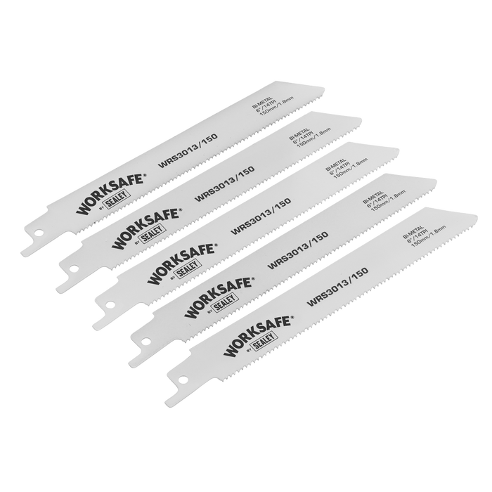 Worksafe® Reciprocating Saw Blade 150mm 14tpi - Pack of 5 | WRS3013/150