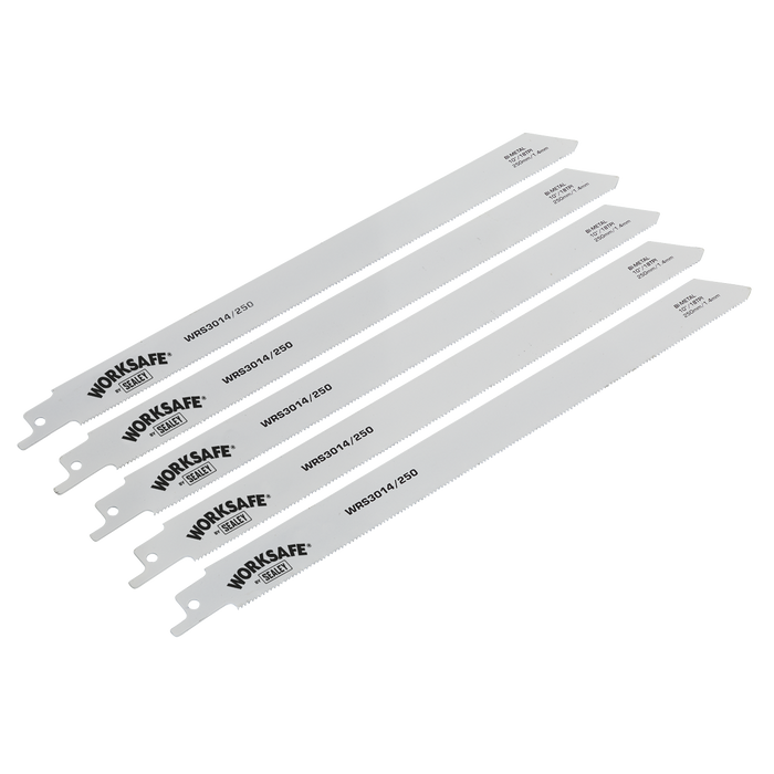 Worksafe® Reciprocating Saw Blade for Metal 250mm 18tpi - Pack of 5 | WRS3014/250