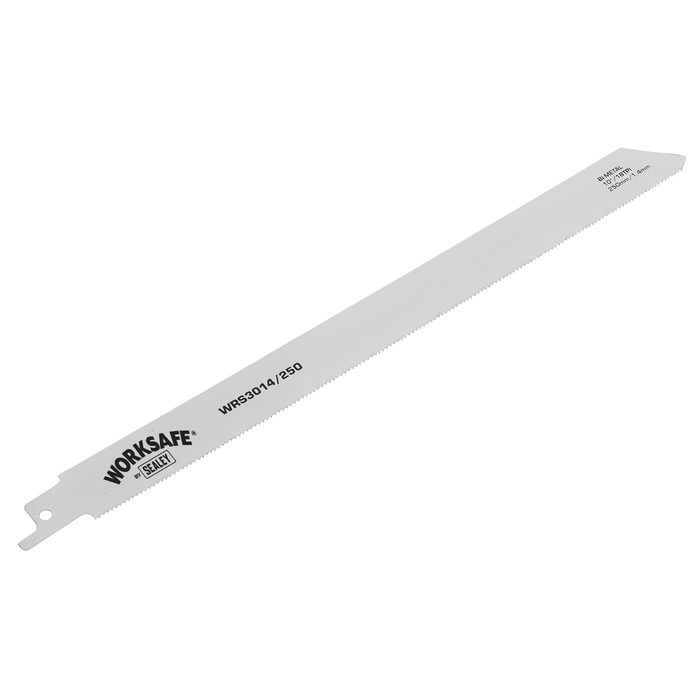 Worksafe® Reciprocating Saw Blade for Metal 250mm 18tpi - Pack of 5 | WRS3014/250