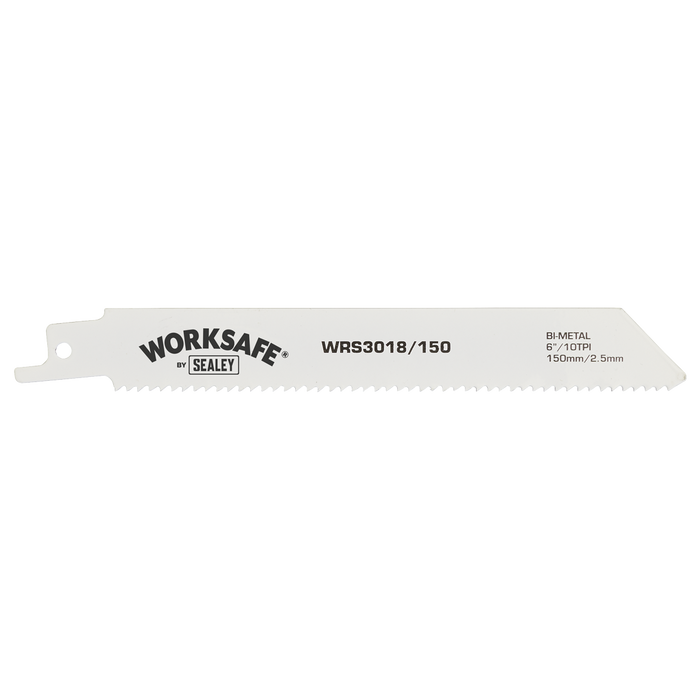 Worksafe® Reciprocating Saw Blade 150mm 10tpi - Pack of 5 | WRS3018/150