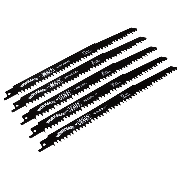 Reciprocating Saw Blade for Wood 240mm 5tpi - Pack of 5 | WRS3029/240