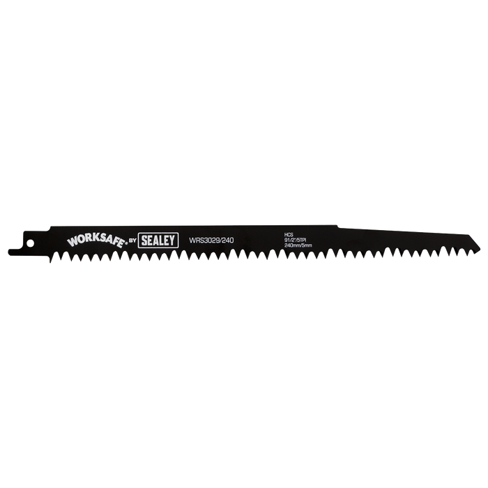 Reciprocating Saw Blade for Wood 240mm 5tpi - Pack of 5 | WRS3029/240