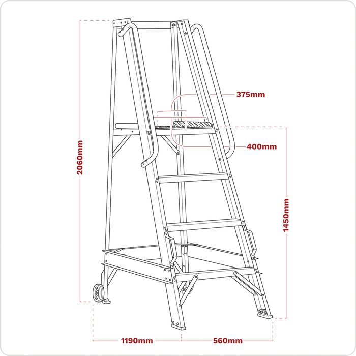 Warehouse Steps 6-Tread | WS6