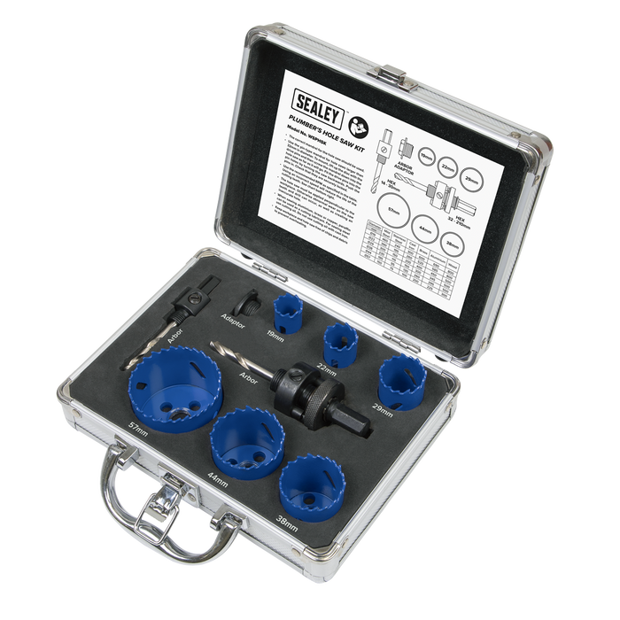 Plumber's Hole Saw Kit 9pc | WSPHSK