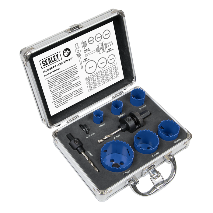 Plumber's Hole Saw Kit 9pc | WSPHSK
