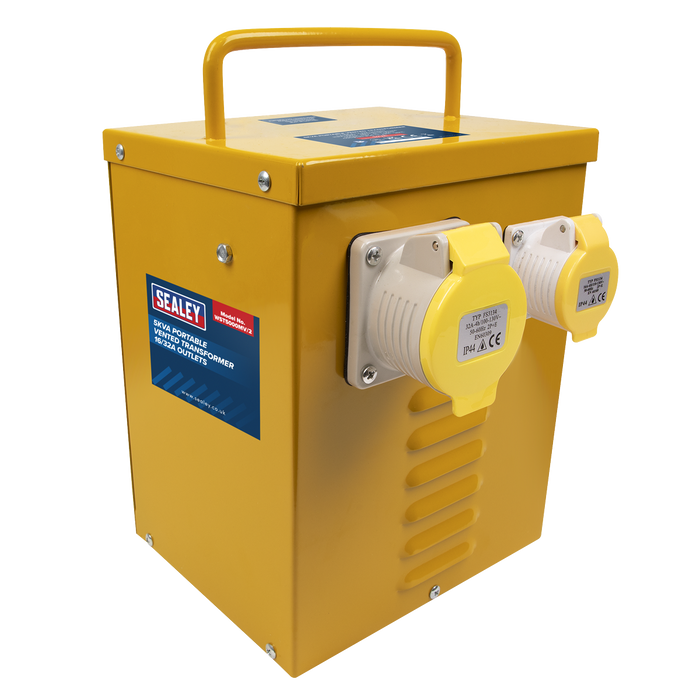 Portable Vented Transformer 5kVA 16/32A Outlets | WST5000MV/2
