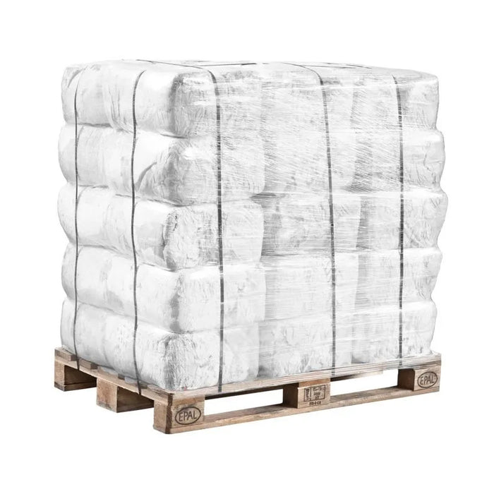 Pallet of White Only Towel Wipe Rags 10Kg Bag | PAL-WHITE RAG