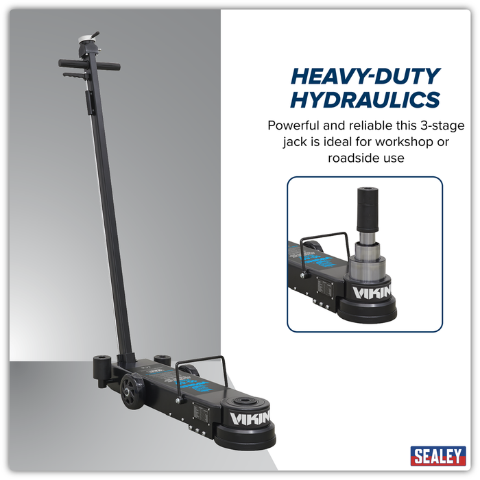 Viking Long Reach/Low Profile Air Operated Telescopic Jack 10-40 Tonne | YAJ10-40LELR