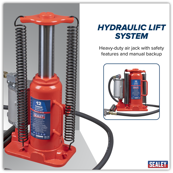 Air Operated Hydraulic Bottle Jack 12 Tonne | YAJ12S