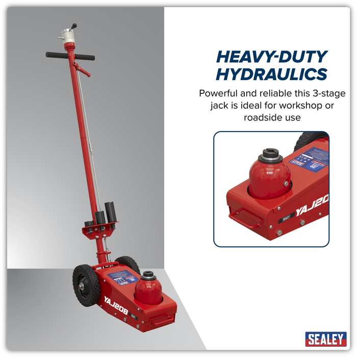 Air Operated Single Stage Trolley Jack 20 Tonne | YAJ20B