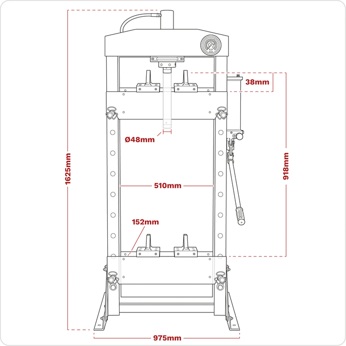 Premier Heavy-Duty Floor Type Hydraulic Press 20 Tonne | YK209F